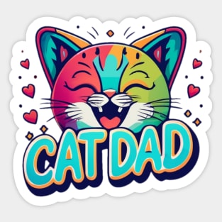 Cat Dad Sticker